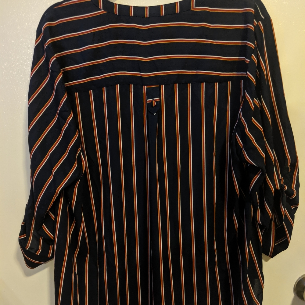 Navy Striped Blouse - Picture 5 of 6